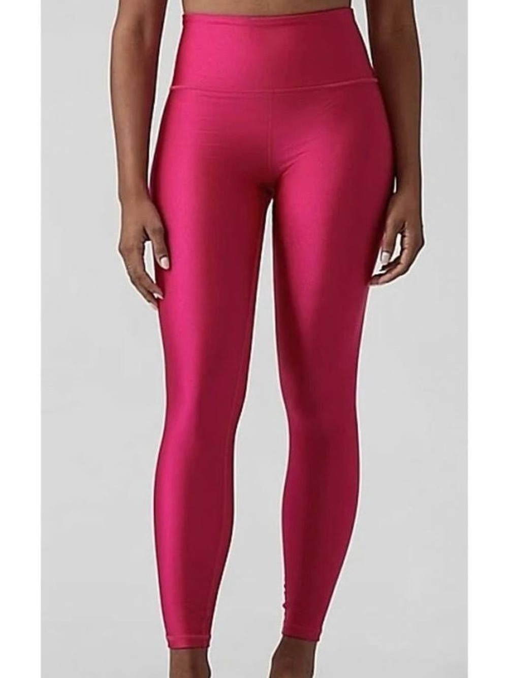 NWOT Athleta Elation Sheen Tight Pink Turquoise Leggings Pants Gym Casual sz L